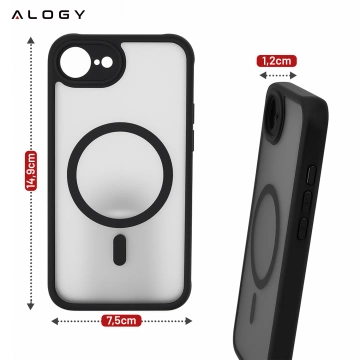 Hülle für Apple iPhone 16 Pro Max Alogy Anti-Shock Hybrid Case für MagSafe Transparent