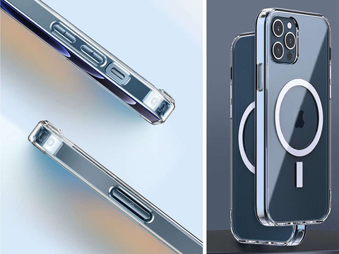 Etui pancerne Ultra Slim Alogy do ładowarek Qi do iPhone 12/ Pro Przezroczyste + Ładowarka Qi
