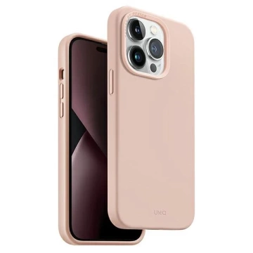 UNIQ Lino Hue Hülle für iPhone 14 Pro Max 6.7" Magclick Charging pink/blush pink