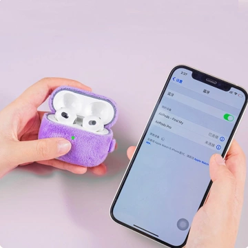Kingxbar Plush Pods Case AirPods 3 Case Plush Cover Kopfhörer Cover Blue
