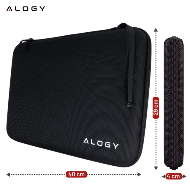 Torba na laptopa do MacBooka Air Pro 15" 16" Alogy ShieldCase Hard Foam Bag etui ochronne teczka 15-16" Czarna