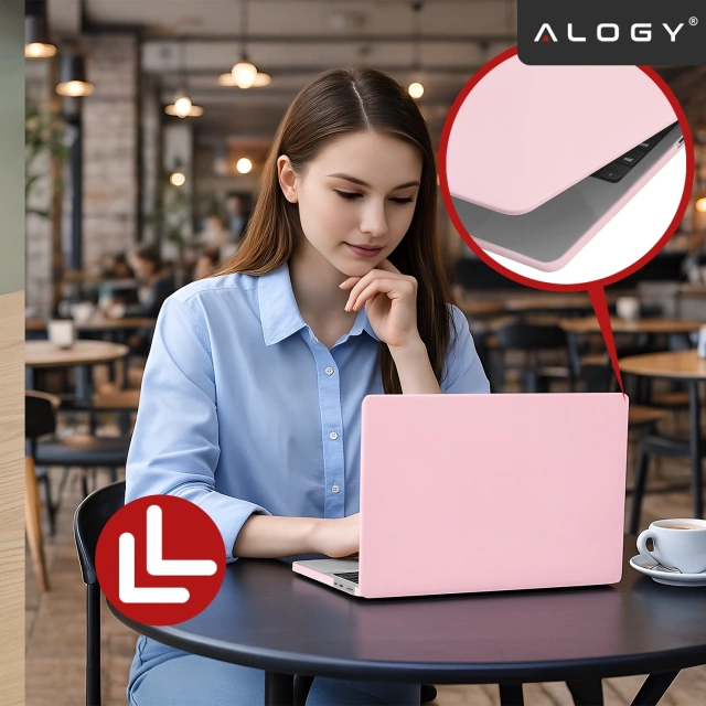 Etui do Apple Macbook Air 15 2023-2025 (M2/M3/M4) – elastyczna, matowa obudowa ochronna, lekka i odporna – Alogy AirGuard™ Różowy