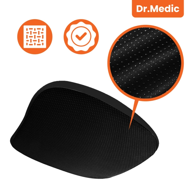 Poduszka na fotel DR.MEDIC ComfySeat™ Ergonomiczna siedzisko biurowe wsparcie kości ogonowej na krzesło do biura auta samochodu Czarna