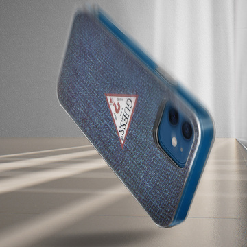 Guess GUHCP12SPCUJULDB iPhone 12 mini 5,4" granatowy/dunkelblaues Hardcase Jeans Collection