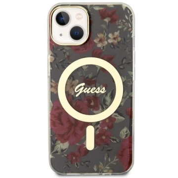 Etui Guess GUHMP14SHCFWSA für iPhone 14 6,1" Hardcase Flower MagSafe