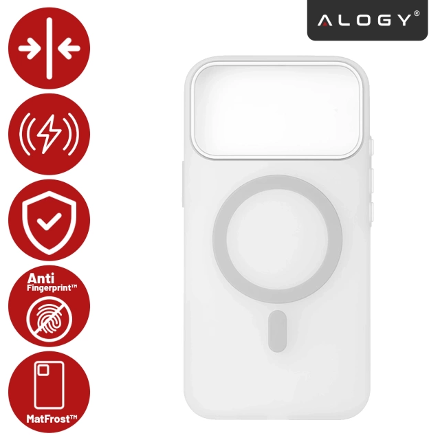 Etui do Apple iPhone 17 Pro Max – matowa obudowa do MagSafe z ochroną obiektywu, smukłe i odporne na zarysowania, idealne dopasowanie – Alogy Skinny MatteCase™ Białe