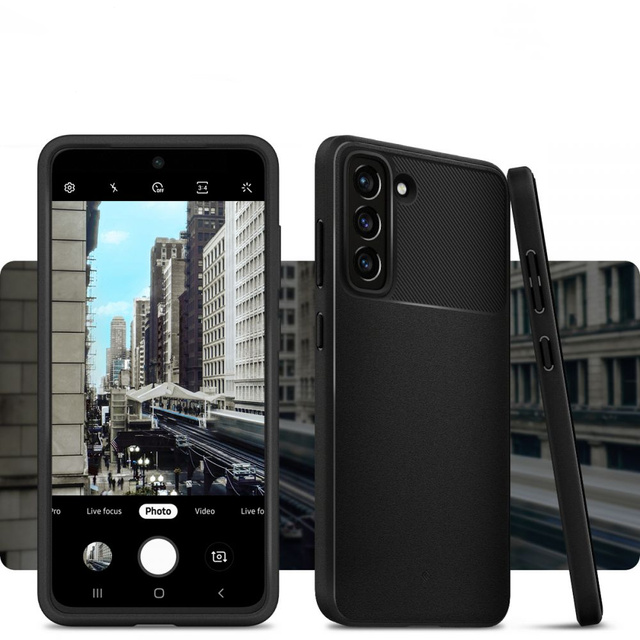 Etui na telefon Spigen Caseology Vault do Samsung Galaxy S21 FE Matte Black