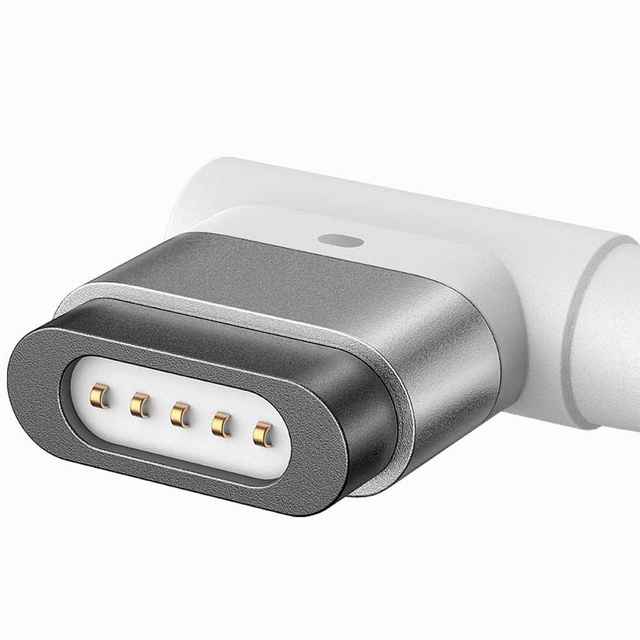 Kabel 2m magnetyczny kątowy Baseus Zinc Magnetic USB-C type C do MagSafe 60W Biały
