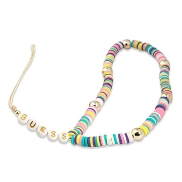 Guess zawieszka GUSTPEAM Phone Strap wielokolorowy Heishi Beads