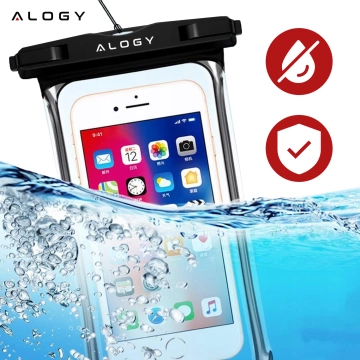 Handyhülle Wasserdichtes Gehäuse Alogy universal IPX8 bis 6,5 Schwarz
