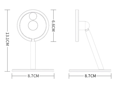 Halter Ständer für Qi MagSafe Ladegerät für Schreibtisch Alogy für iPhone 12 13 14 Silber