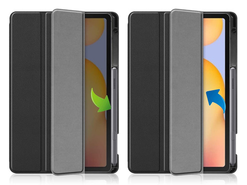Alogy Smart Case für Galaxy Tab S6 Lite 10.4 P610 / P615 Schwarzes Glas