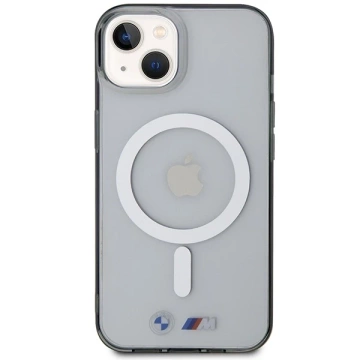 Etui BMW BMHMP14SHCRS do iPhone 14 6.1" transparent hardcase Silver Ring MagSafe