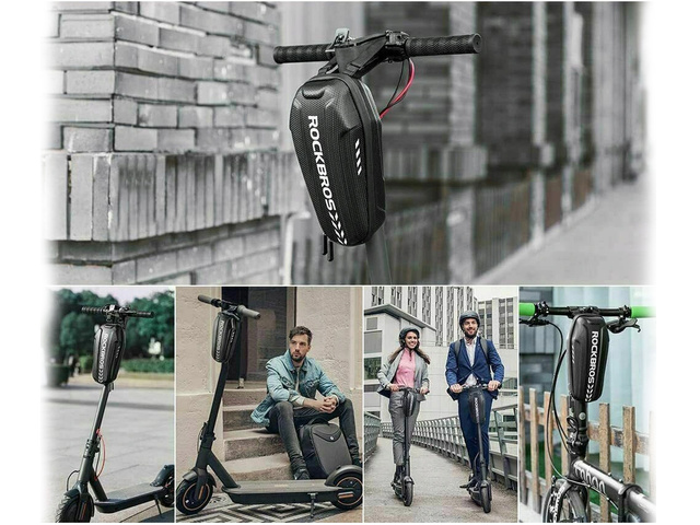 Etui wodoodporne sakwa na hulajnogę uchwyt na ramę RockBros B62 Czarne