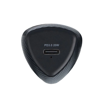 FORCELL F-ENERGY Carbon CC50-1CTyp C PD 3A 20W Autoladegerät Schwarz