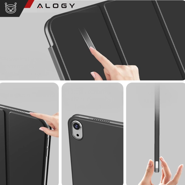 Etui magnetyczne 360 do Apple iPad 10 10.9” 2022 / iPad 11 A16 11” 2025 Alogy Magnetic 360 Case obudowa ochronna na tablet Czarne