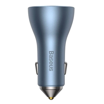 Baseus Golden Contactor Pro Autoladegerät, 2x USB-C, 1x USB, 65W (blau)