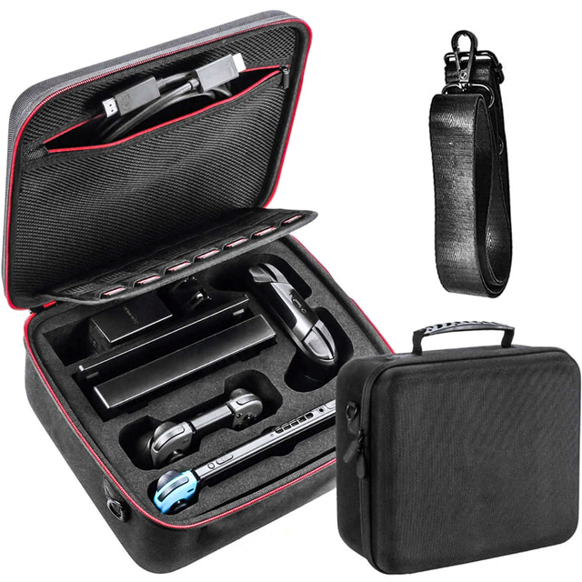 Etui kuferek walizka torba do Nintendo Switch OLED akcesoria 21 gier Alogy Wodoodporne z paskiem Czarny