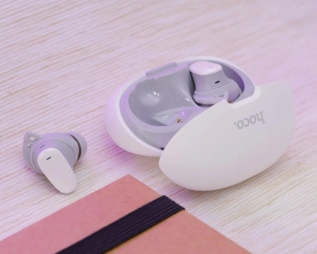 Słuchawki Bezprzewodowe Douszne Hoco EW203 TWS Białe z Etui