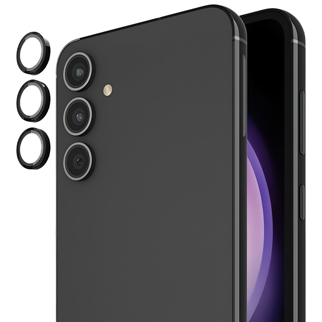Szkło do Samsung Galaxy S23 FE osłona na aparat obiektyw 3mk Lens Protection Pro Black nakładka ochronna