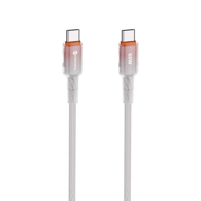 Kabel USB-C – USB-C 60W Forcell F-Energy Gradient 1 m C354 biały