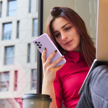 Silikonkautschuk-Hülle Icon für Samsung Galaxy A53 5G Violett