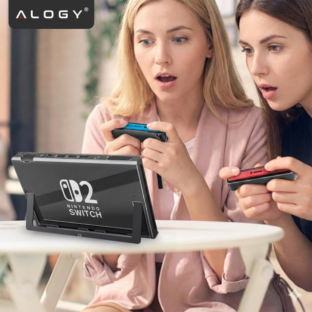 Etui ochronne do Nintendo Switch 2 (2025) – mocna, odporna obudowa z otworem na stopkę, twarda konstrukcja, idealne dopasowanie – Alogy Hard Case™ Przezroczyste