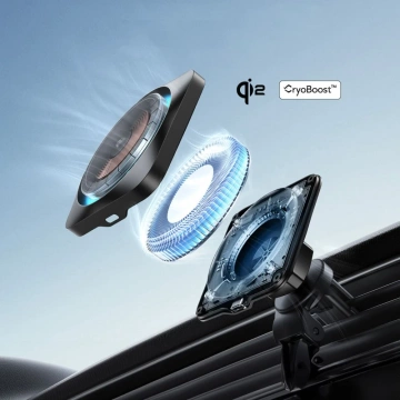 ESR HaloLock Qi2 Halterung für kabelloses Autoladegerät mit CryoBoost Magnetic MagSafe QI2 15W für die Lüftungsöffnung im Cockpit