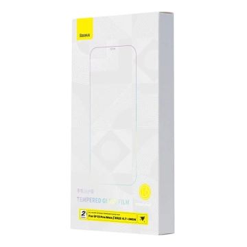 Gehärtetes Glas 0,3 mm Baseus Crystal für iPhone 14 Plus/13 Pro Max (2 Stück)