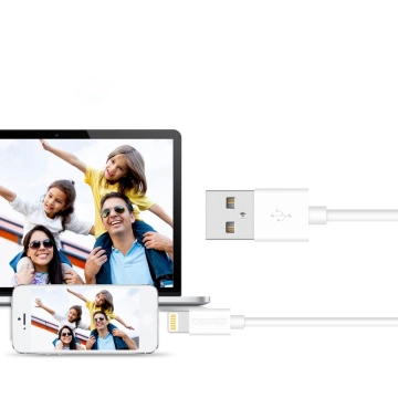 Choetech-zertifiziertes Kabel USB-A-Kabel - Lightning MFI 1,8 m weiß (IP0027)