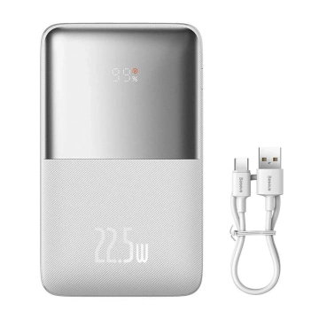 Baseus Bipow Pro Powerbank 20000mAh, 2xUSB, USB-C, 22,5W (weiß)