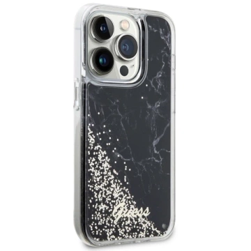 Etui Guess GUHCP14LLCSGSGK für iPhone 14 Pro 6,1" Hardcase Liquid Glitter Marble