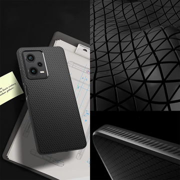 Etui Spigen Liquid Air für Xiaomi Redmi Note 12 Pro 5G / Poco X5 Pro 5G Mattschwarz