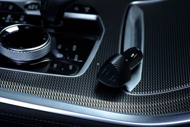 Ładowarka samochodowa FORCELL F-ENERGY Carbon CC50-2C 2 x Typ C PD 3A 40W