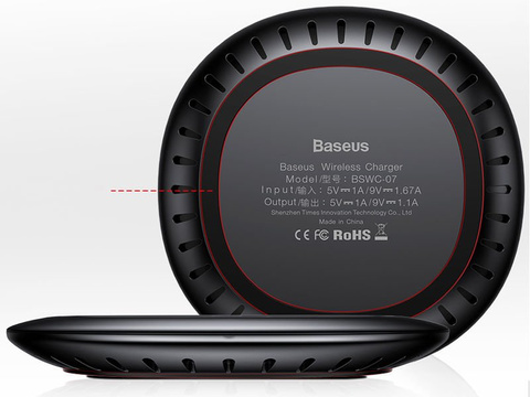 Baseus UFO Qi kabelloses Induktionsladegerät, schwarz
