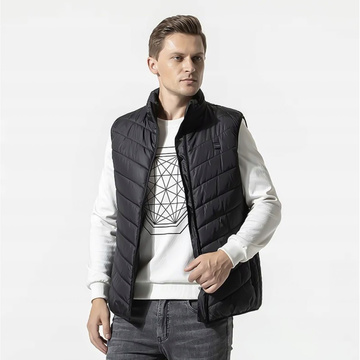 Beheizte Weste Damen Herren ärmellose Jacke USB gesteppt beheizt elektrisch Winter Unisex Größe XL Schwarz