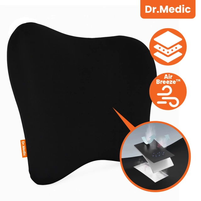 Poduszka do Samochodu pod Plecy Lędźwie DR.MEDIC TravelComfort™ Ergonomiczna poduszka lędźwiowa na fotel krzesło biurowa do auta dla kierowcy pasażera