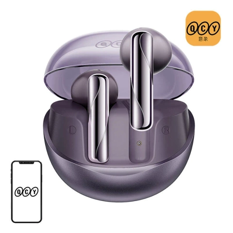 Słuchawki TWS QCY AilyBuds Clear T32 (Fioletowe)