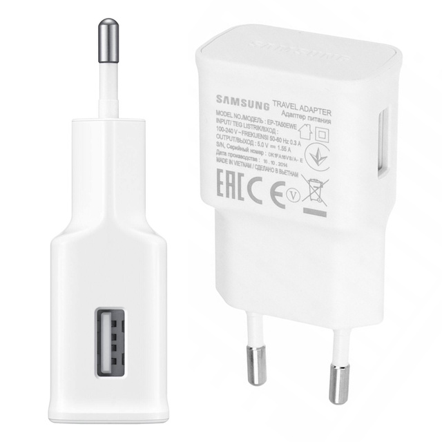 Oryginalna Ładowarka sieciowa Samsung EP-TA50EWE 7.75W + Kabel USB-C EP-DW700CWE 1.5m biały