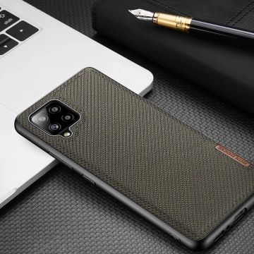 Dux Ducis Fino Schutzhülle mit Nylonbezug für Samsung Galaxy A42 5G grün