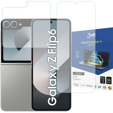 Antiviren-Handy-Displayfolie 3mk SilverProtection Folded Edition für Samsung Galaxy Z Flip 6