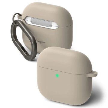 Apple AirPods 4 Hülle Ringke Silikon Stein Karabiner