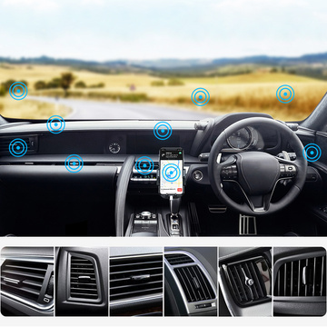 Alogy 2in1 Autofenster-Telefonhalterung für Armaturenbrettgitter, schwarzes USB-C-Kabel 2,4 A, 1 m