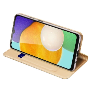 Dux Ducis Skin Pro Hülle für Samsung Galaxy A14 5G Flip Cover Card Wallet Stand Gold