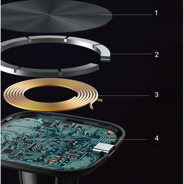 Autogrillhalter mit Mag Safe 15W Ladegerät für iPhone LED PD QC 3.0 für Autolüftung Alogy schwarz