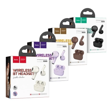 HOCO Słuchawki Bezprzewodowe Bluetooth TWS EQ15 Czarne