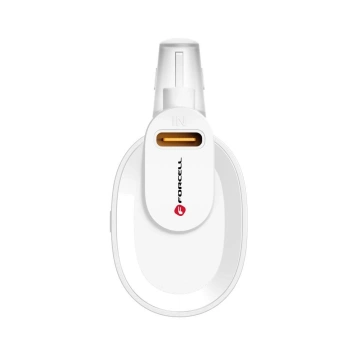 FORCELL F-ENERGY Power Plug F5K3 Powerbank z Wbudowanym Złączem Typ C PD 20W 5000 mAh Biały