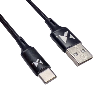 Wozinsky USB - USB Typ C Kabel 2.4A 2m Schwarz(WUC-C2B)