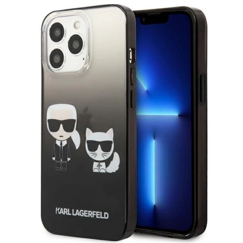 Karl Lagerfeld KLHCP13LTGKCK iPhone 13 Pro / 13 6,1" Hardcase czarny/black Gradient Ikonik Karl