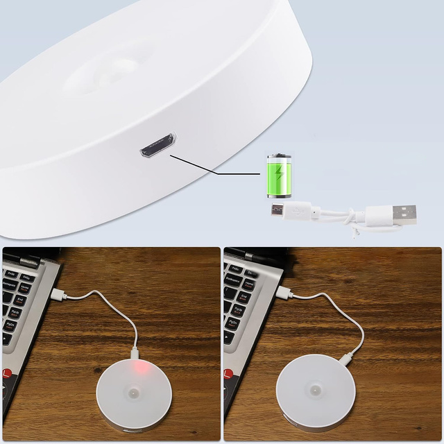 Lampka lampa LED czujnik ruchu zmierzchu nocna Alogy Sensor Light Bezprzewodowa oświetlenie meblowe Światło białe 6000k